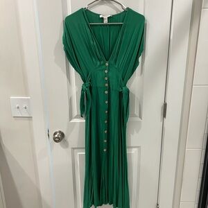 Forever 21 Green Maxi Dress with Button Detail